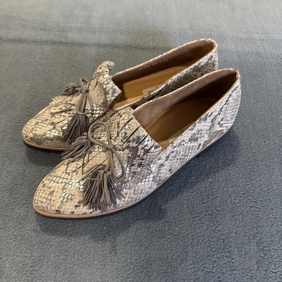 Paul Green 6 Snakeskin Iridescent Kiltie Tassel Flat Loafer Slip-On Python $369 - Picture 4 of 8